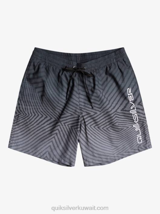 كل يوم مشوه الشعار 17 وابل Quiksilver رجال 68001180 أسود