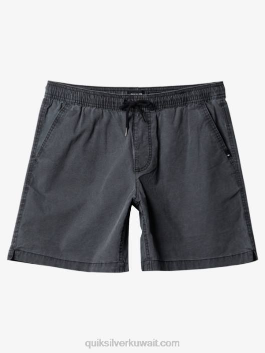 تايجر 17 شورت خصر مطاطي Quiksilver رجال 68001381 أسود