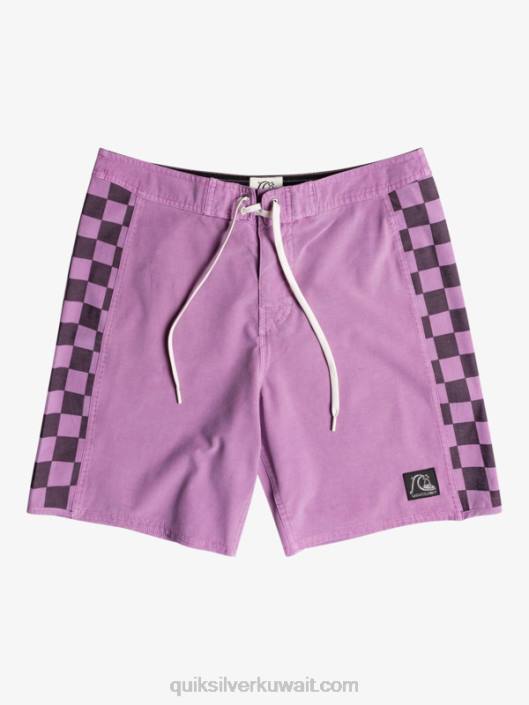 18 شورت مغسول من القنب الأصلي Quiksilver رجال 68001669 الأوركيد المتربة