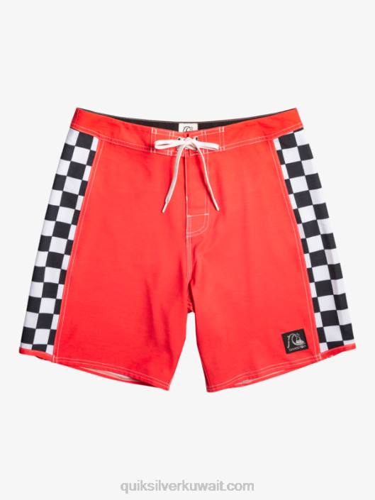 الأصلي القوس 18 شورت Quiksilver رجال 6800176 أحمر شديد الخطورة