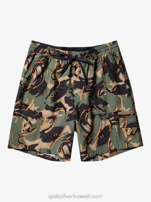 تايجر كارغ 18 شورت برمائي Quiksilver رجال 6800252 كامو بلاج