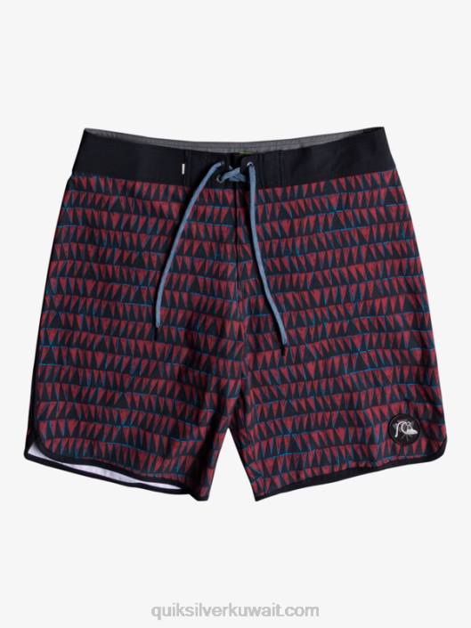 تصفح الانترنت شورت هاواي اسكالوب 19 بوردشورت Quiksilver رجال 68001322 نبيذ روبي