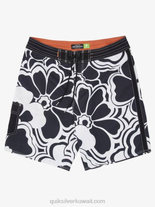 ووترمان رمي باك طباعة 19 شورت Quiksilver رجال 68001436 إرتداد أسود