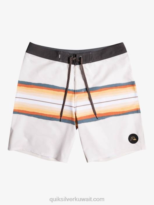 شورت تصفح من راتنج الحرير 19 Quiksilver رجال 68001445 الأبيض العتيقة