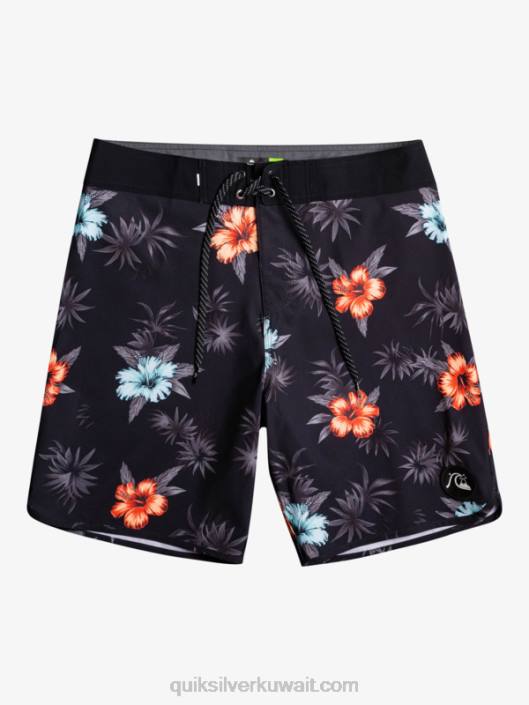 شورت تصفح سيلك اسكالوب 19 Quiksilver رجال 68001496 أسود