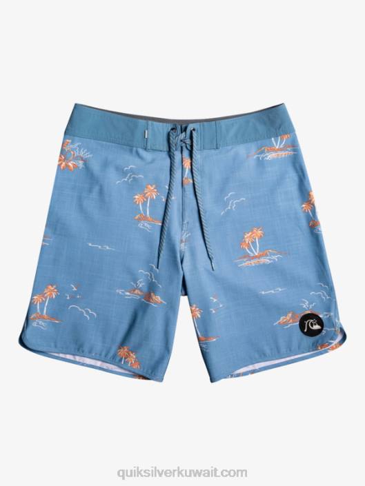 شورت تصفح سيلك اسكالوب 19 Quiksilver رجال 68001498 النقباء الأزرق