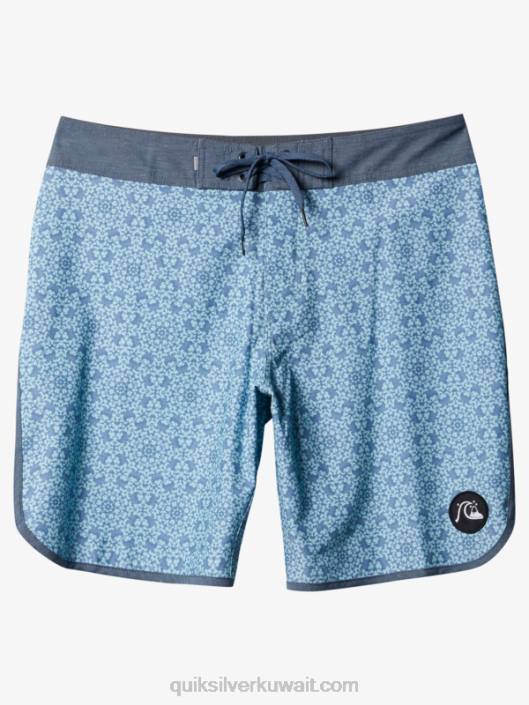 شورت سكالوب 19 بورد Quiksilver رجال 68001741 زجاج أزرق