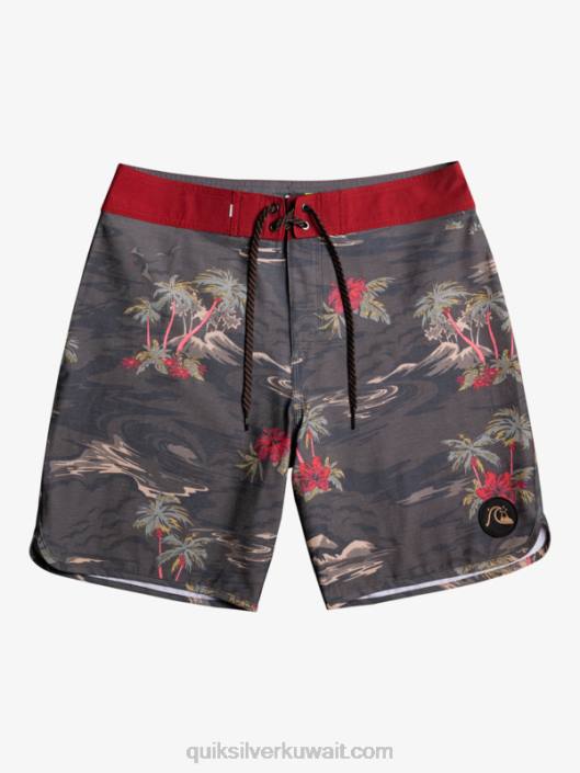 شورت سكالوب 19 بورد Quiksilver رجال 68001742 مدرج المطار