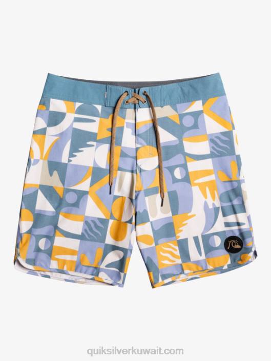 شورت سكالوب 19 بورد Quiksilver رجال 68001743 اشلي بلو