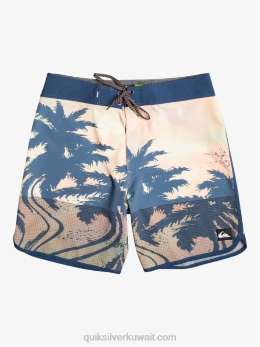 هايلايت اسكالوب 19 شورت Quiksilver رجال 680018 الفيروز الباستيل
