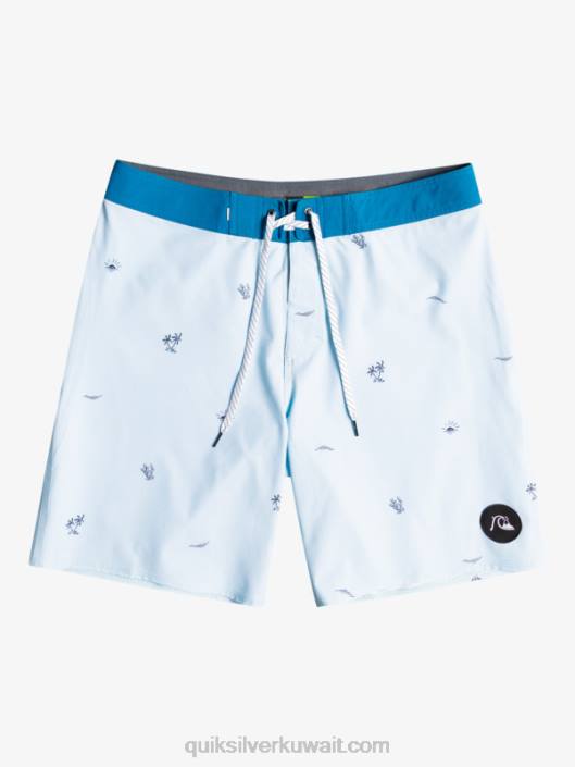 حرير الأمواج متباعدًا 19 شورتًا Quiksilver رجال 68001812 رمادي مزرق