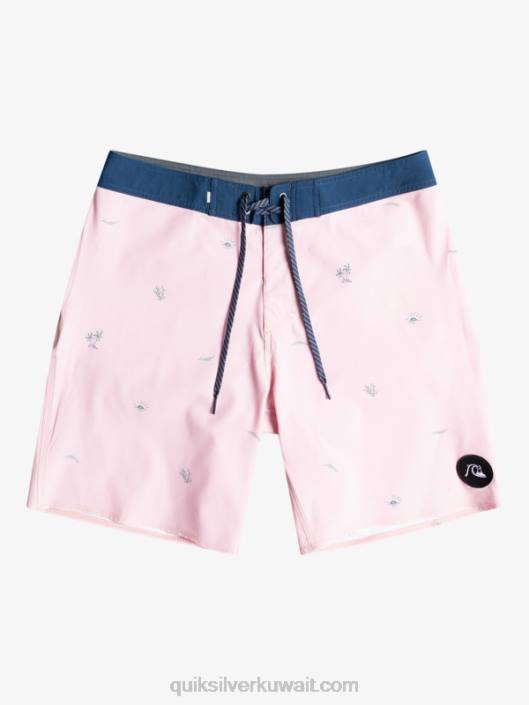 حرير الأمواج متباعدًا 19 شورتًا Quiksilver رجال 68001813 وردة محجبة