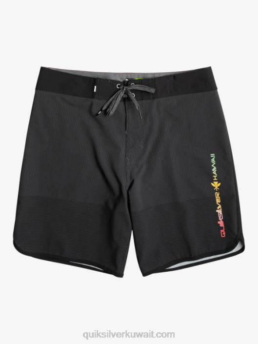 هايلايت اسكالوب 19 شورت Quiksilver رجال 680021 أسود