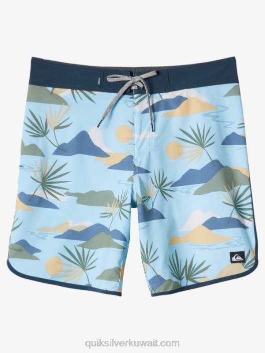 شورت تصفح سيلك اسكالوب 19 Quiksilver رجال 6800218 السماء الزرقاء