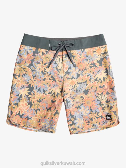 شورت تصفح سيلك اسكالوب 19 Quiksilver رجال 6800219 لائحة مظلمة