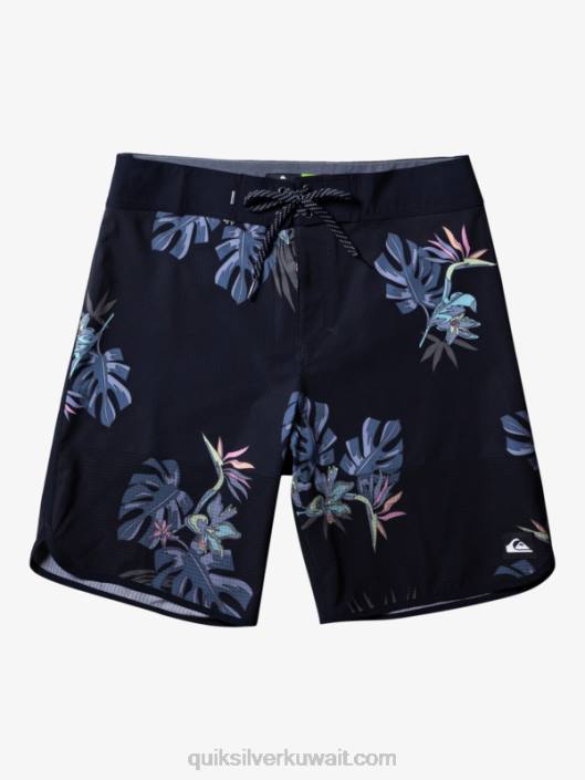 هايلايت اسكالوب 19 شورت Quiksilver رجال 680024 أسود