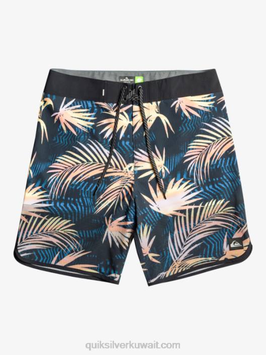 هايلايت اسكالوب 19 شورت Quiksilver رجال 680031 أسود