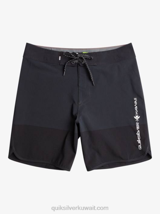 هايلايت اسكالوب 19 شورت Quiksilver رجال 680037 أسود