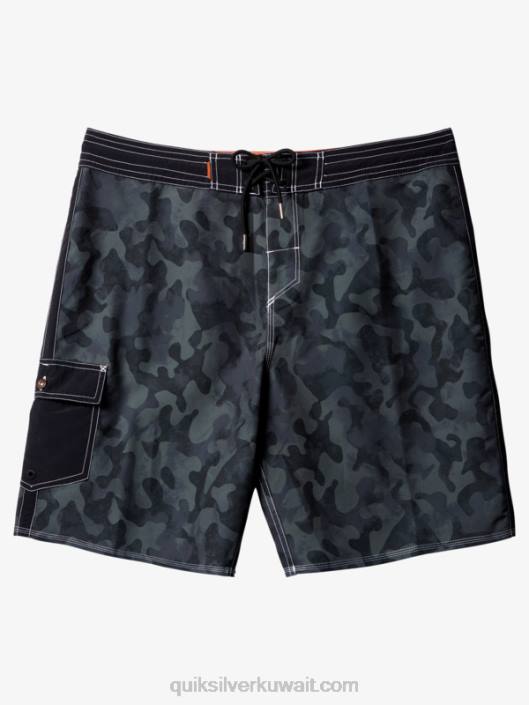 شورت واترمان رمي باك 19 بوردشورت Quiksilver رجال 6800535 ارتداد الأسود تتلاشى