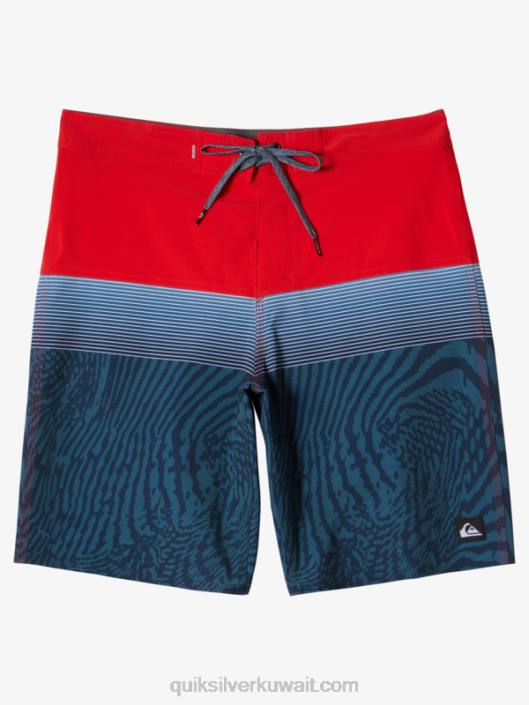 لوح حرير الأمواج 20 شورت Quiksilver رجال 6800132 أحمر شديد الخطورة