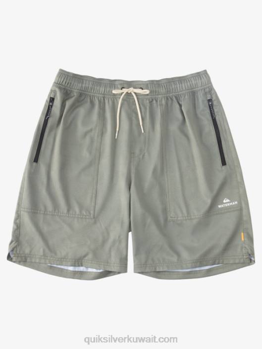 شورت ووترمان كشافة سحاب برمائي 20 بوردشورت Quiksilver رجال 68001325 زيتون مغبر