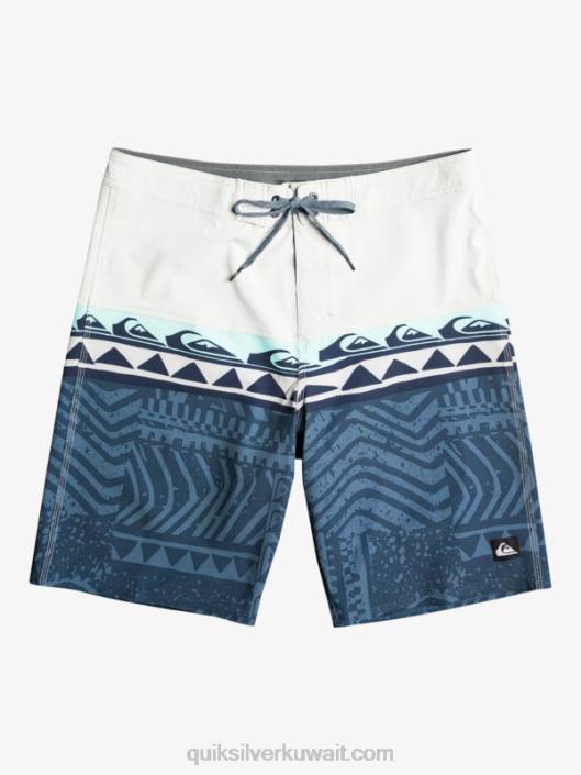 لوح حرير الأمواج 20 شورت Quiksilver رجال 6800135 البنفسجي الرمادي