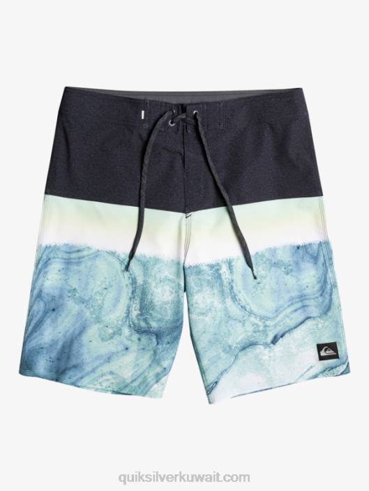 لوح حرير الأمواج 20 شورت Quiksilver رجال 68001451 الرماد الأخضر