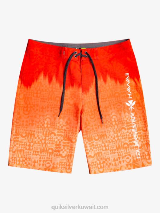 20 شورت متزلج على الماء من هاواي Quiksilver رجال 68001610 أحمر شديد الخطورة