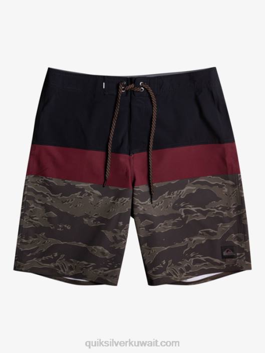لوح حرير الأمواج 20 شورت Quiksilver رجال 68001785 أسود