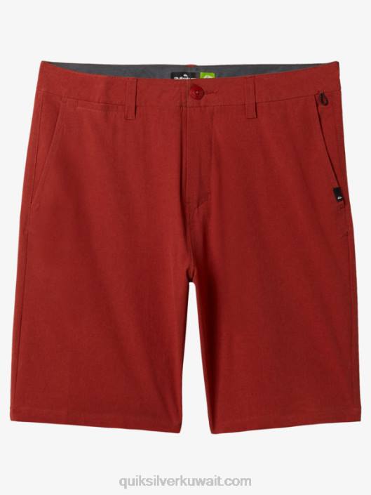 شورت يونيون هيذر 20 برمائي Quiksilver رجال 680067 مغرة حمراء