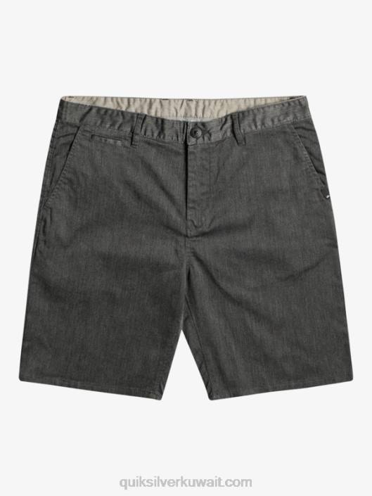 شورت تشينو 20 ممدد يومي من يونيون Quiksilver رجال 6800855 هيذر رمادي غامق