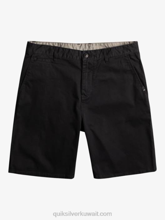 شورت تشينو 20 ممدد يومي من يونيون Quiksilver رجال 6800856 أسود