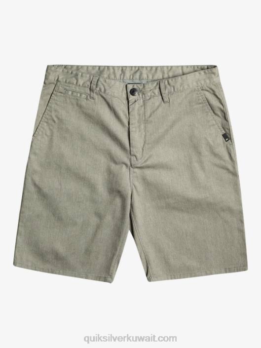 شورت تشينو 20 ممدد يومي من يونيون Quiksilver رجال 6800858 هيذر رمادي فاتح