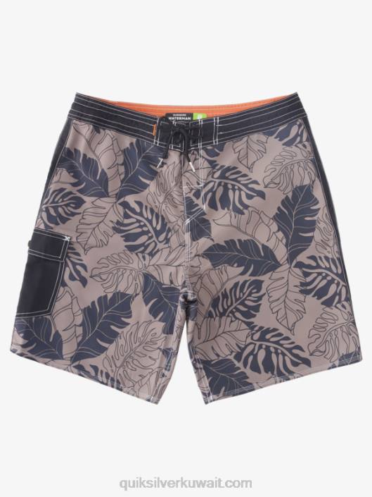 ووترمان رمي باك طباعة 2 19 شورت Quiksilver رجال 6800848 إرتداد أسود