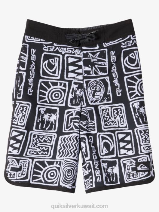 2-7 سكالوب 14 شورت Quiksilver أولاد 68001921 أسود