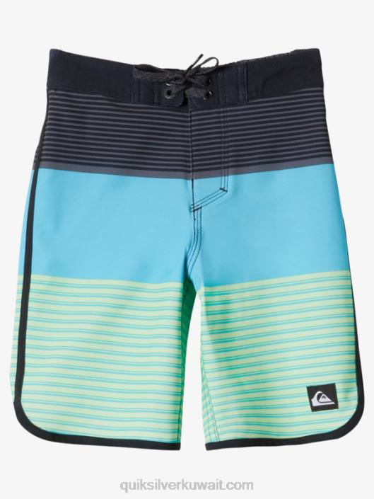 2-7 شورت تيجوانا من حرير الأمواج 14 لوح Quiksilver أولاد 68001923 أسود