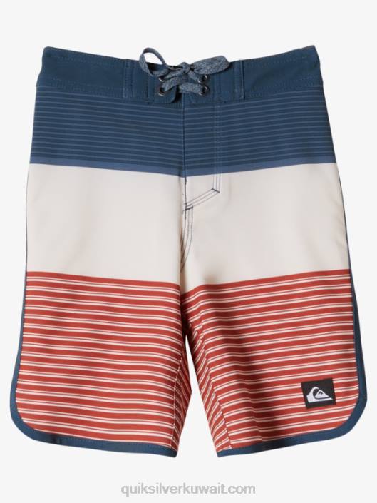 2-7 شورت تيجوانا من حرير الأمواج 14 لوح Quiksilver أولاد 68001925 منتصف الليل البحرية