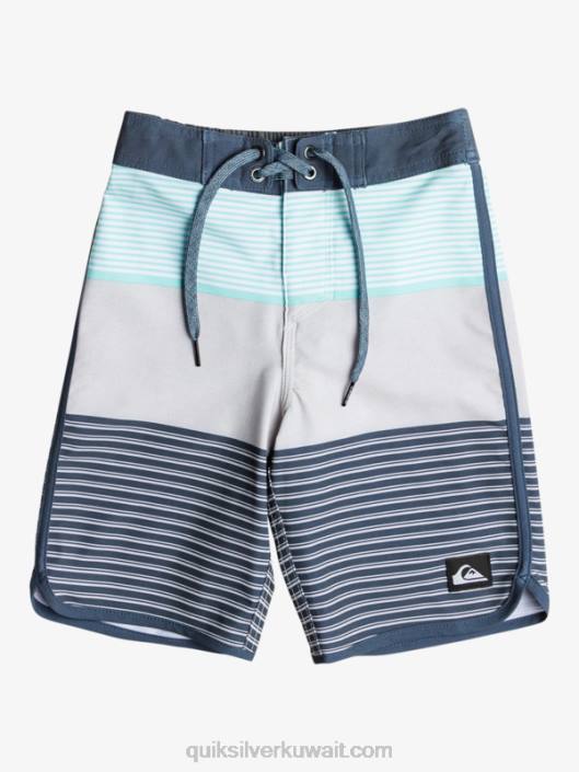 2-7 شورت تيجوانا من حرير الأمواج 14 لوح Quiksilver أولاد 68001926 زجاج الشاطئ
