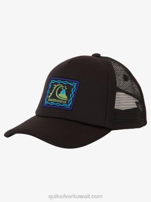 2-7 قبعة سائق الشاحنة متستر Quiksilver أولاد 68001891 أسود