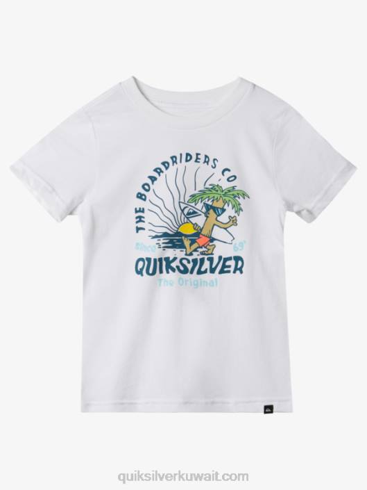 2-7 تي شيرت مايند سلمي Quiksilver أولاد 68001937 أبيض