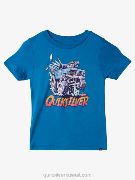 2-7 تي شيرت السيارة Quiksilver أولاد 68001949 اشنركل الأزرق