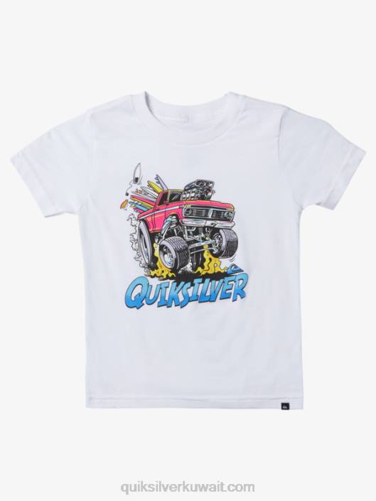 2-7 تي شيرت السيارة Quiksilver أولاد 68001950 أبيض
