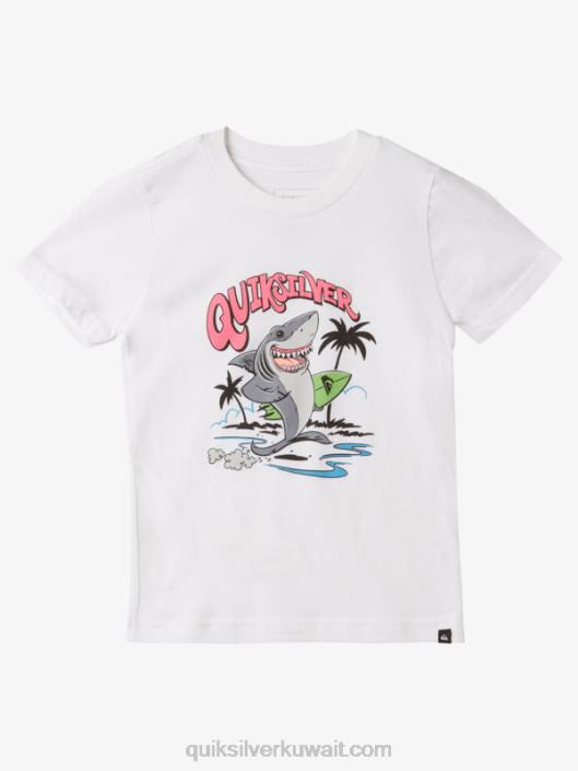 2-7 تي شيرت مغسول Quiksilver أولاد 68001970 أبيض