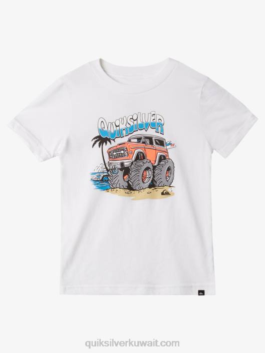 2-7 تي شيرت متوقف مزدوج Quiksilver أولاد 68001973 أبيض