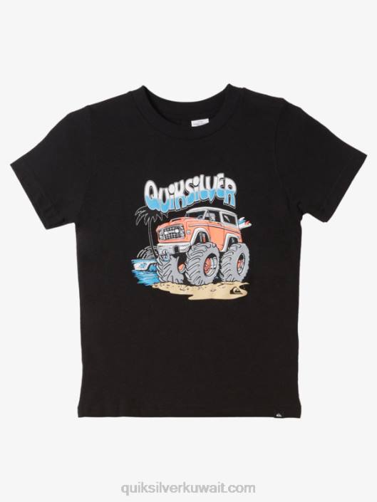 2-7 تي شيرت متوقف مزدوج Quiksilver أولاد 68001974 أسود