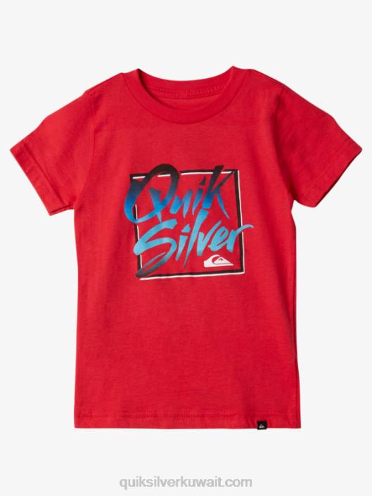 2-7 تي شيرت ملمس صيفي Quiksilver أولاد 68001976 أحمر شديد الخطورة