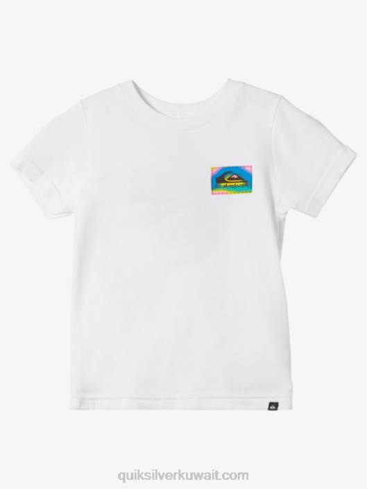 2-7 لون تي شيرت Quiksilver أولاد 68002094 أبيض