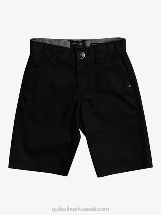 2-7 شورت تشينو قابل للتمدد كل يوم Quiksilver أولاد 68002102 أسود