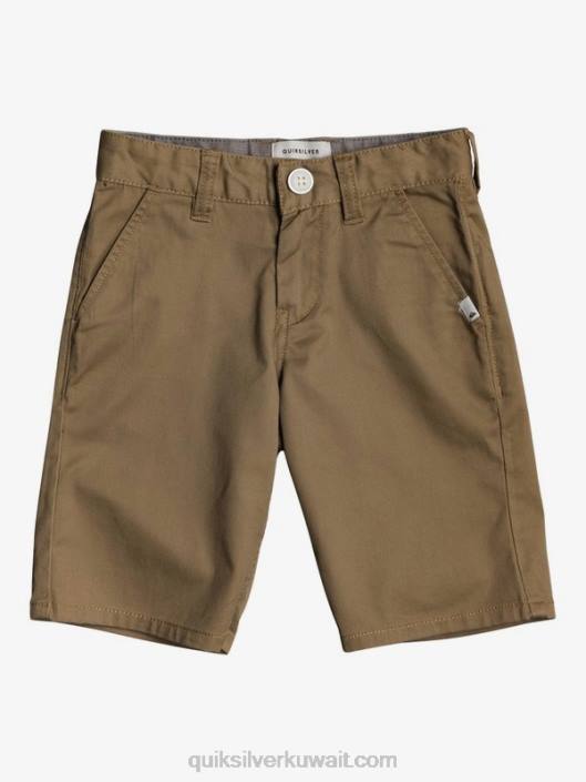 2-7 شورت تشينو قابل للتمدد كل يوم Quiksilver أولاد 68002103 خشب الدردار