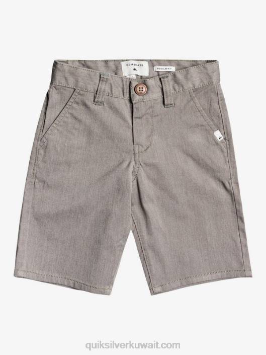 2-7 شورت تشينو قابل للتمدد كل يوم Quiksilver أولاد 68002105 هيذر رمادي فاتح